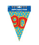 Vlaggenlijn 90 Jaar Gekleurd 10m